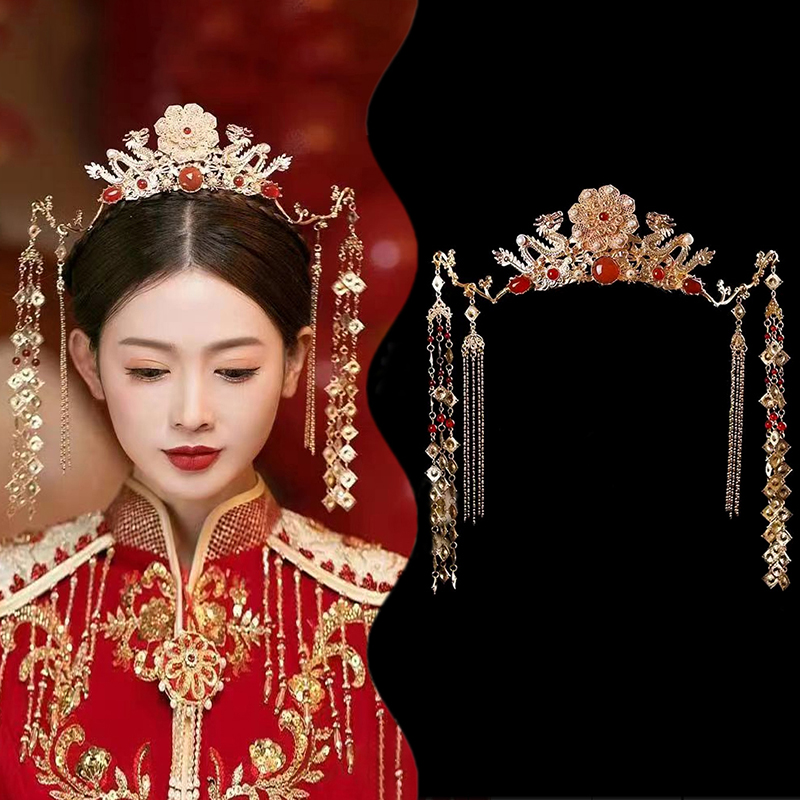 Wedding Dress - New#Tassel Headband Hanfu Hair Accessories Crowns