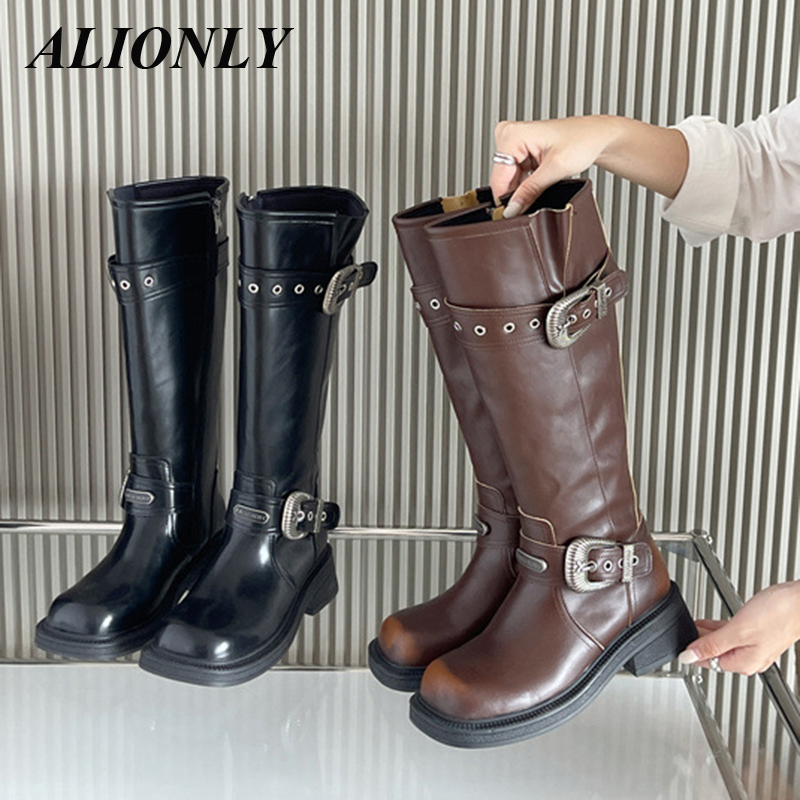 Womens Heels - Alionly 2025 New Autumn Winter Platform