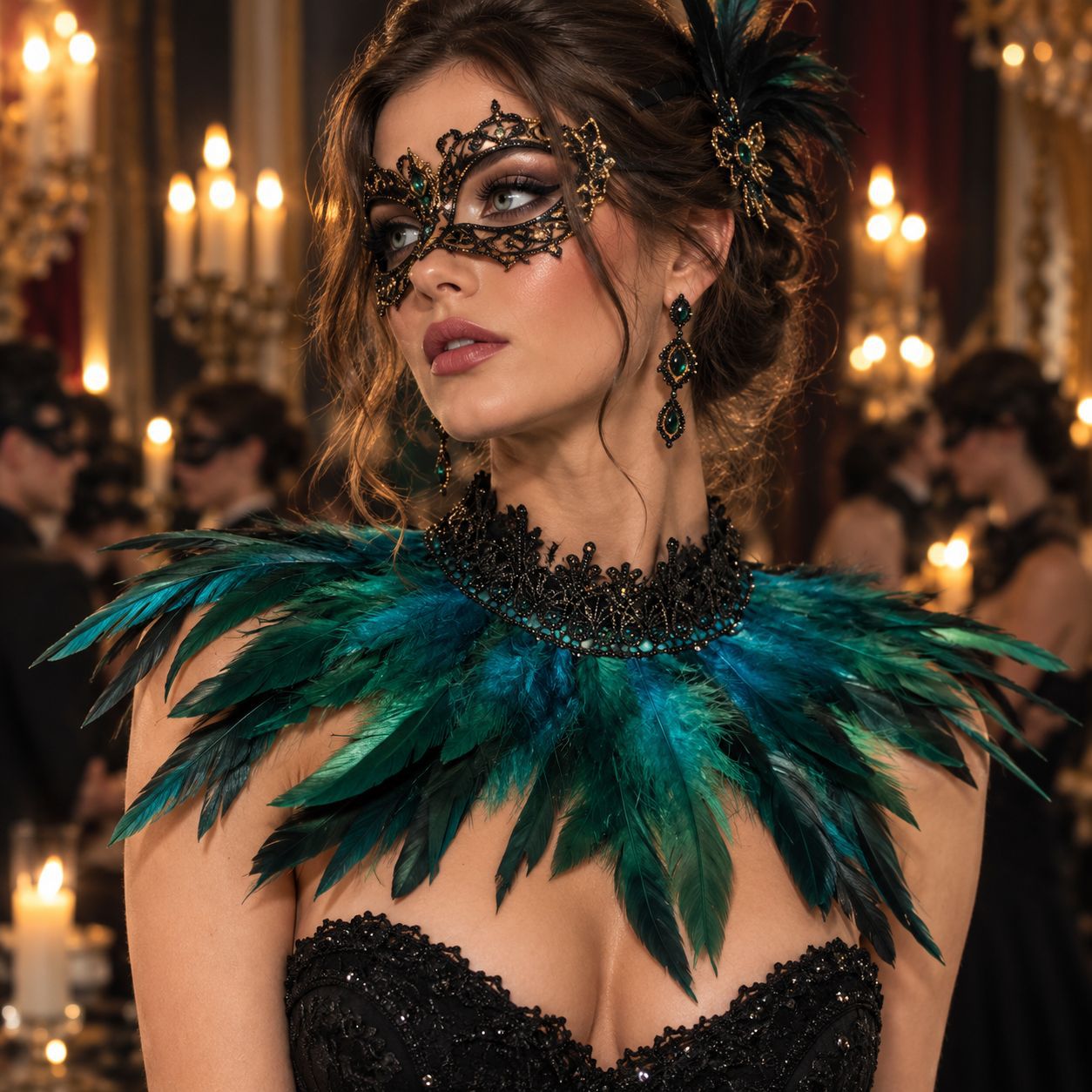 Gothic Feather Neck Collar Lac - Lace Dress recension och pris
