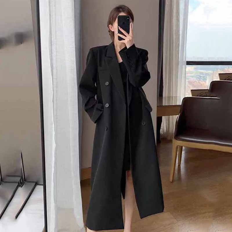 FANAN Elegant Long Trench Coat - Womens Blazer recension och pris