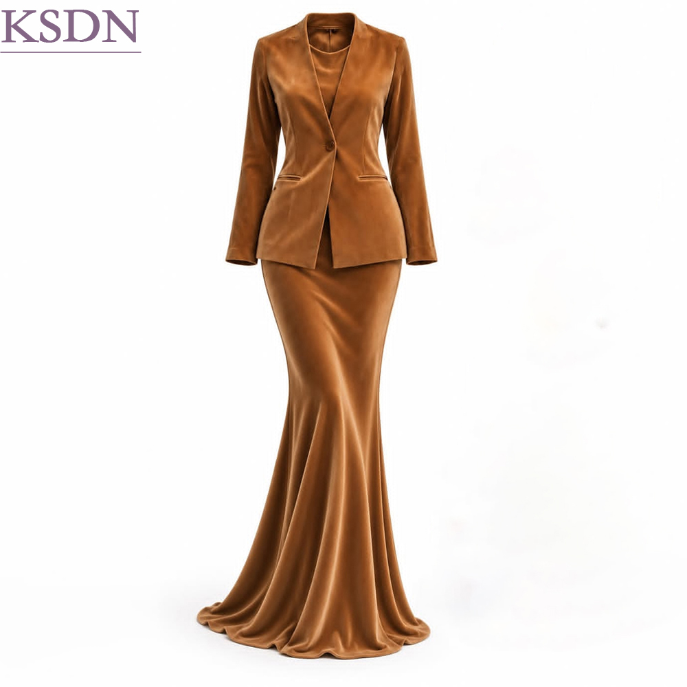 Fashion Velvet Women's Suits D - Formal Skirt recension och pris