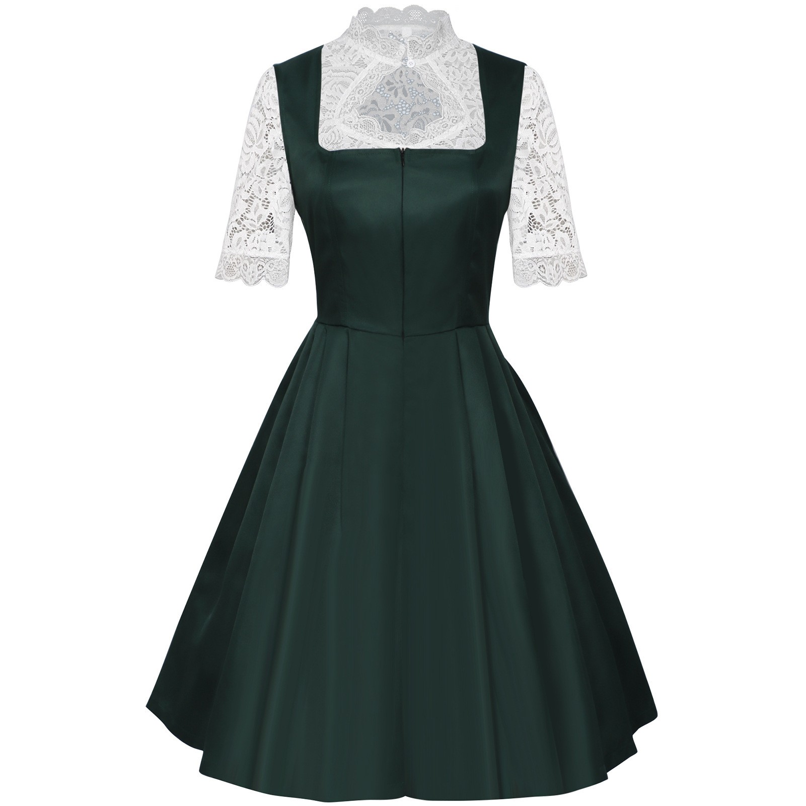Pleats Set Print Elegant with  - Lace Dress recension och pris