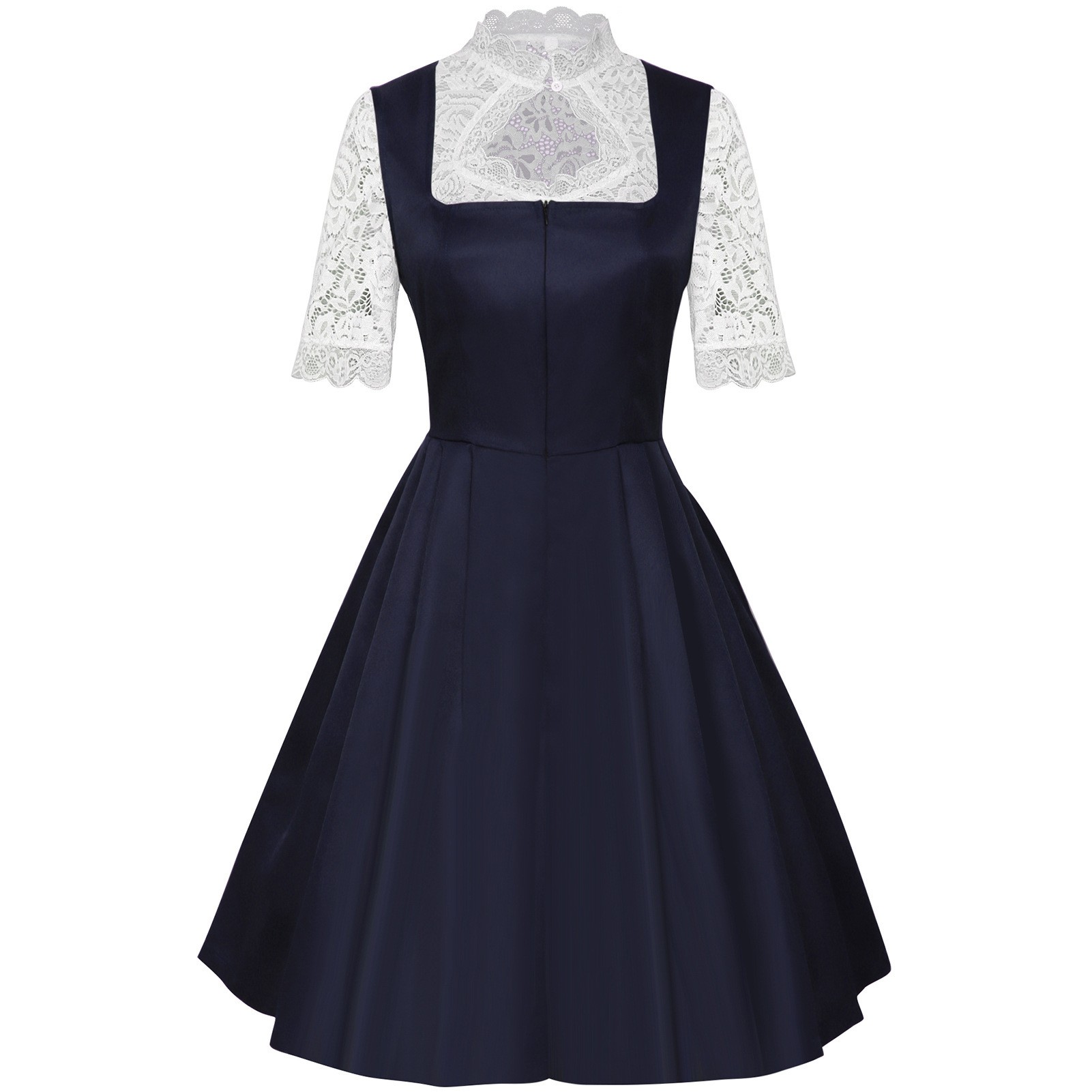 Pleats Set Print Elegant with  - Lace Dress recension och pris