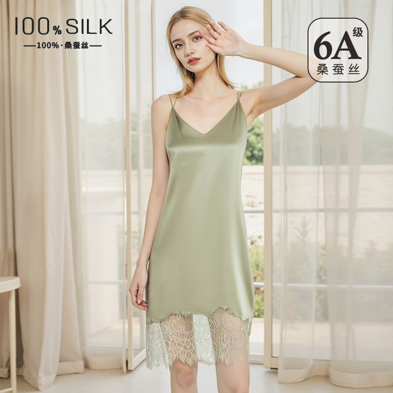 19 Momme Mulberry Silk Slip Dr - Lace Dress recension och pris