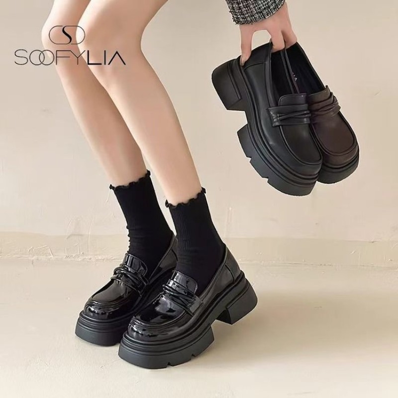 Women's Black Chunky Platform  - Womens Heels recension och pris