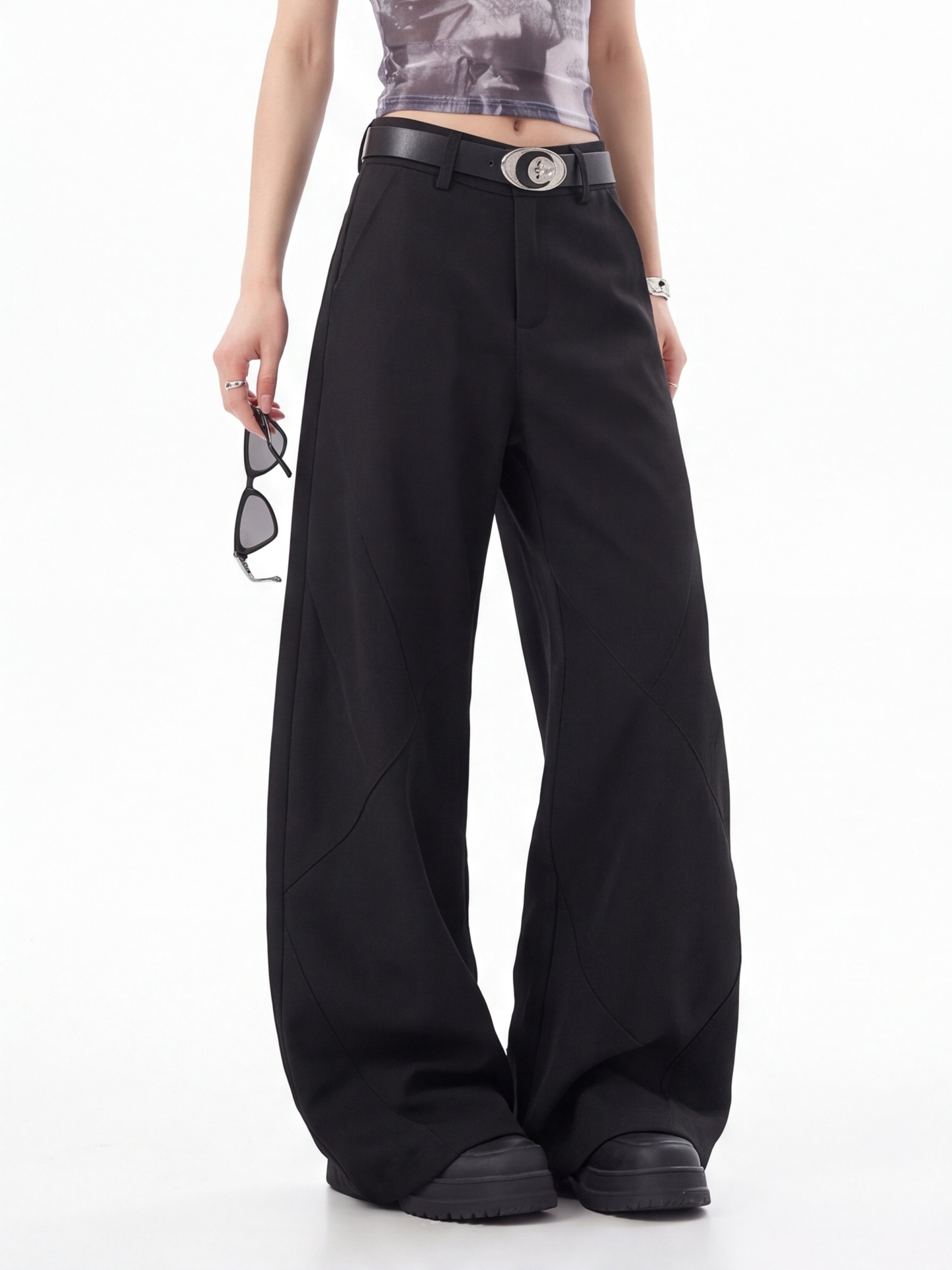 Black High Waist Trousers for  - Tailored Trouser Wide recension och pris