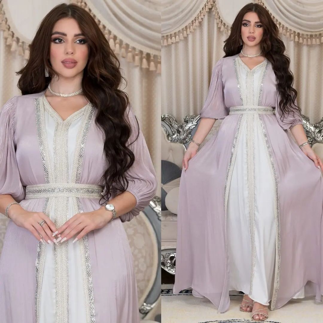 Lavender Sequin Dress V Neck P - Formal Dress recension och pris